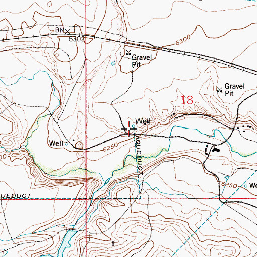 Topographic Map of Bell Number 6 Well, WY