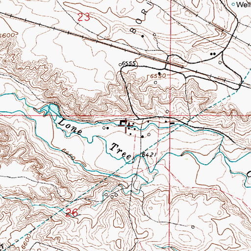 Topographic Map of Belvoir Ranch, WY
