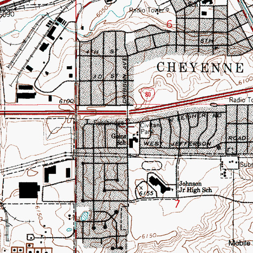 Topographic Map of Civitan Park, WY
