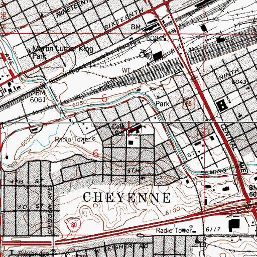 Topographic Map of Cole Elementary School, WY