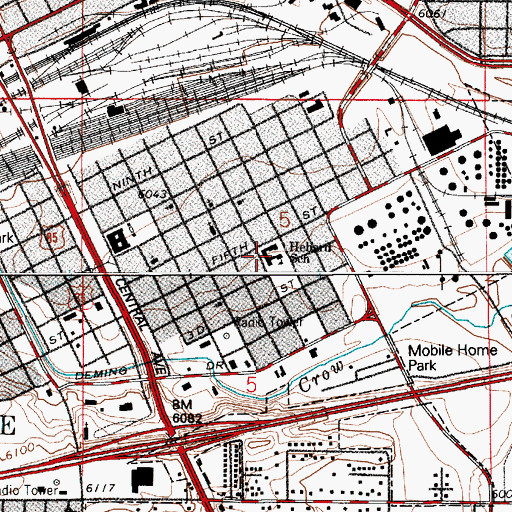 Topographic Map of Hebard Elementary School, WY