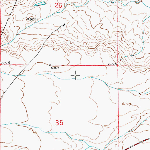 Topographic Map of Hodge Spring Corral, WY