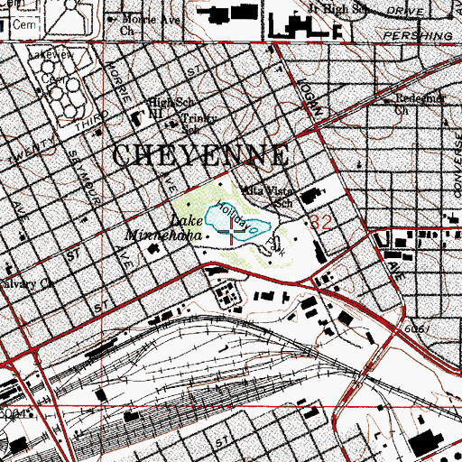 Topographic Map of Holliday Park, WY