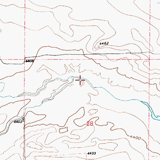 Topographic Map of Josh Creek, WY