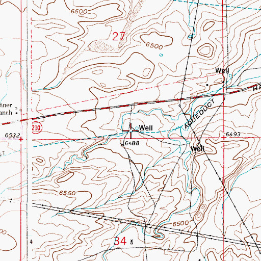 Topographic Map of Koppes Number 2 Well, WY