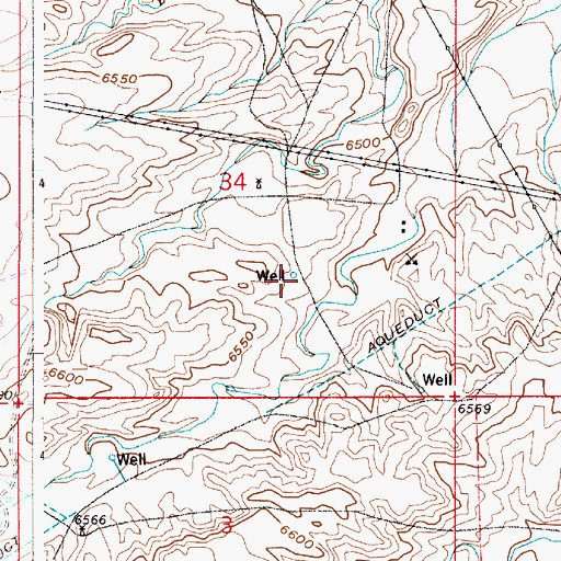 Topographic Map of Koppes Number 3 Well, WY
