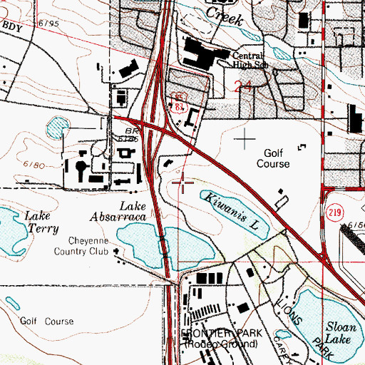 Topographic Map of Legion Park (historical), WY