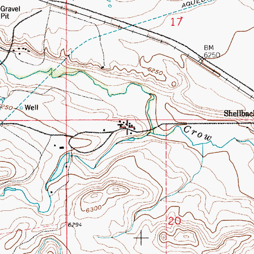 Topographic Map of Shell Back Ranch, WY