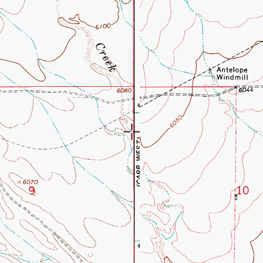 Topographic Map of Spottlewood Creek, CO