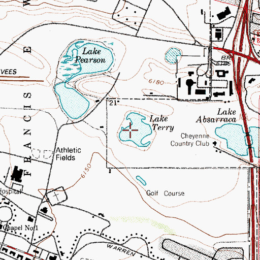 Topographic Map of Lake Terry, WY