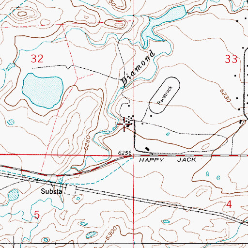 Topographic Map of Wyoming Angus Ranch, WY