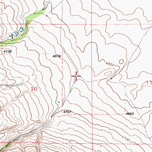 Topographic Map of YOS Canyon, WY