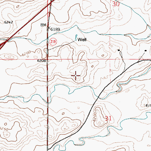 Topographic Map of Yellowstone Corral (historical), WY