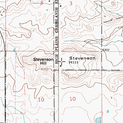 Topographic Map of Stevenson Hill, WY