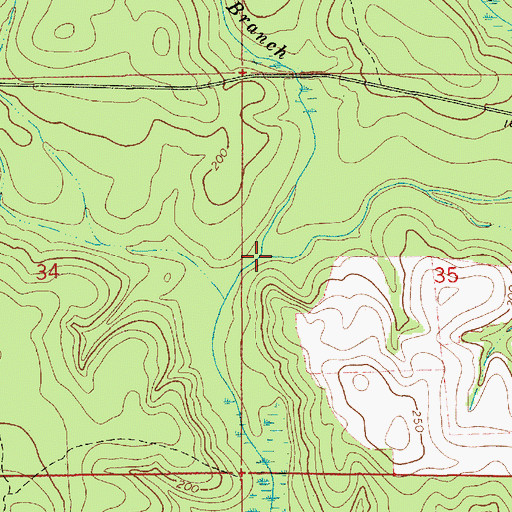 Topographic Map of Wolf Pit Branch, AL