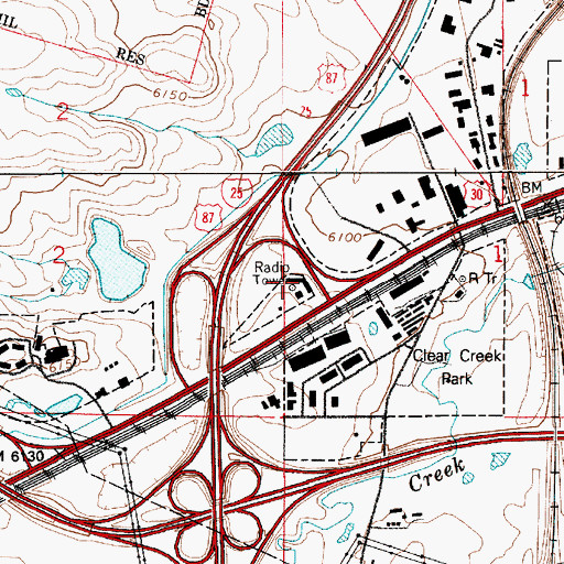 Topographic Map of KVWO Radio Tower (Cheyenne), WY