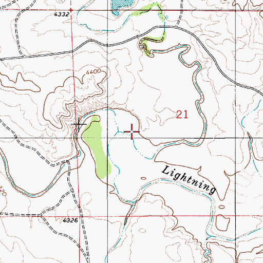Topographic Map of Dry Creek, WY