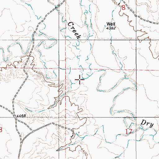 Topographic Map of Piney Creek, WY