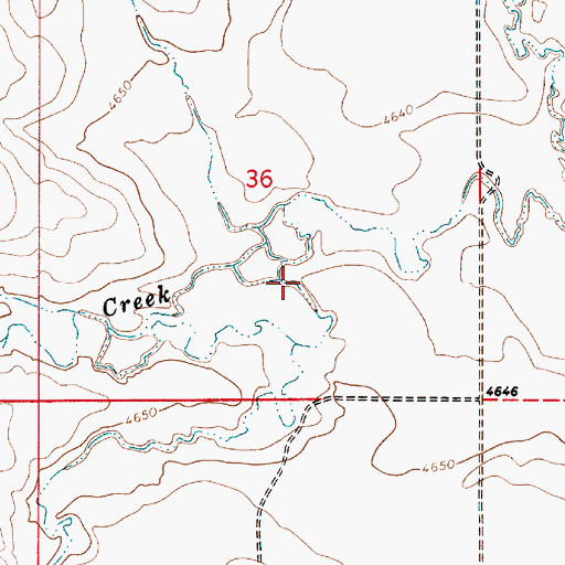 Topographic Map of Reeves Draw, WY