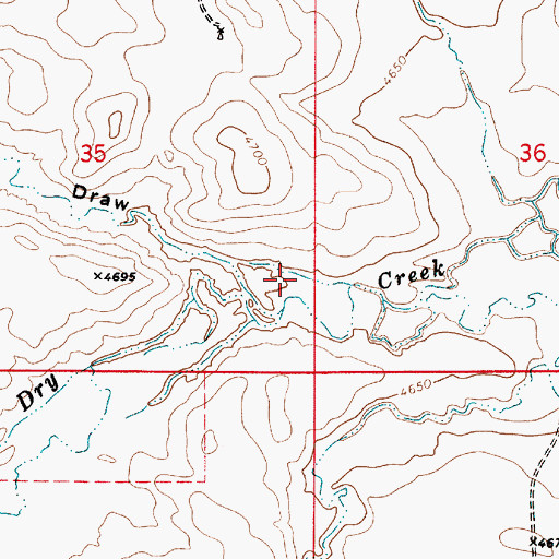 Topographic Map of Shelden Draw, WY