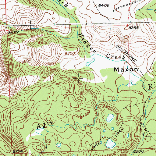 Topographic Map of Sherwood Point, WY