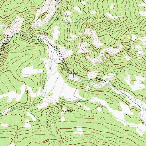 Topographic Map of Enos Creek Cutoff Trail, WY
