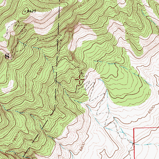 Topographic Map of Ishawooa Mesa Trail, WY