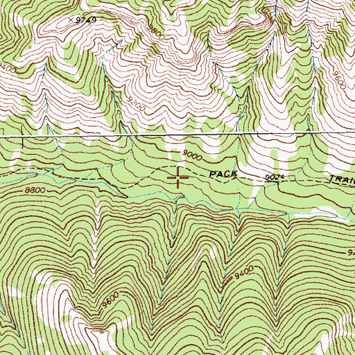 Topographic Map of Butte Creek Trail, WY