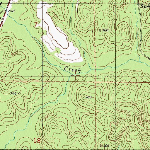 Topographic Map of Yeager Branch, AL