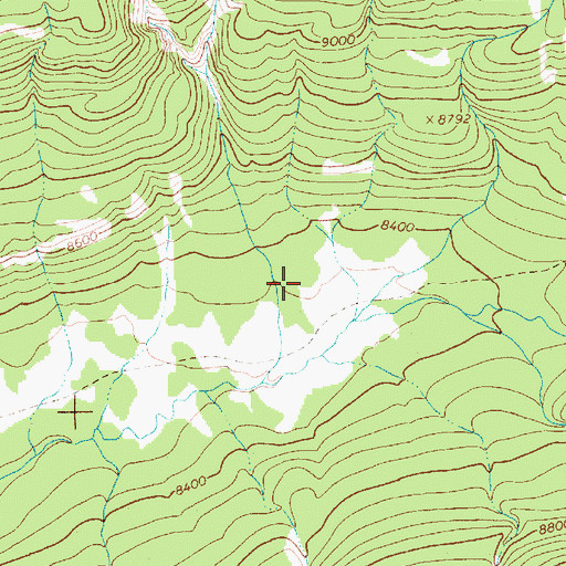 Topographic Map of Soda Fork Trail, WY