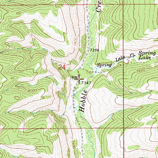 Topographic Map of Hobble Creek Recreation Site, WY