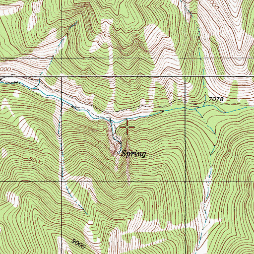 Topographic Map of Peroidic Spring Recreation Site, WY