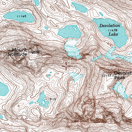 Topographic Map of Pinnacle Ridge, WY