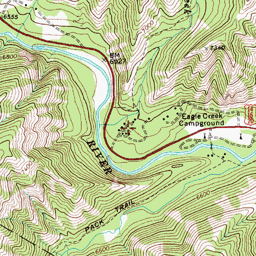 Topographic Map of Mormon Creek Summer Hours, WY