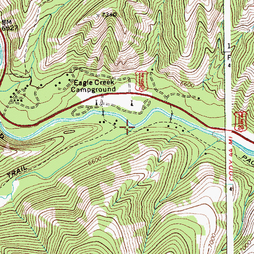 Topographic Map of Eagle Creek Summer Homes, WY