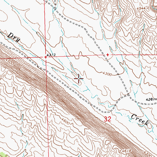 Topographic Map of Petroglyph Canyon, WY