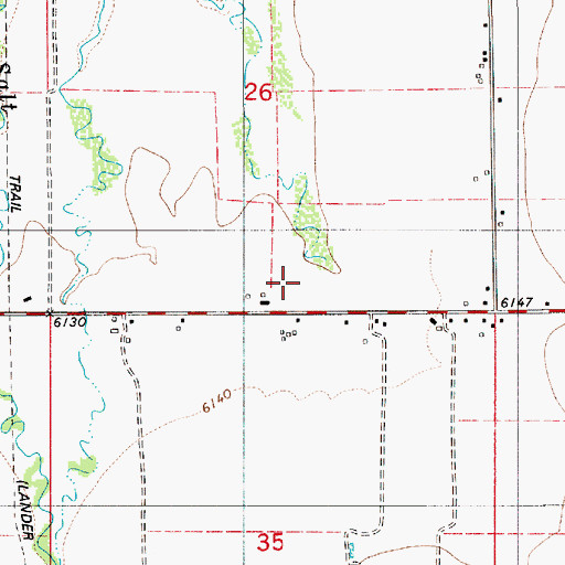 Topographic Map of KRSV-AM (Afton), WY