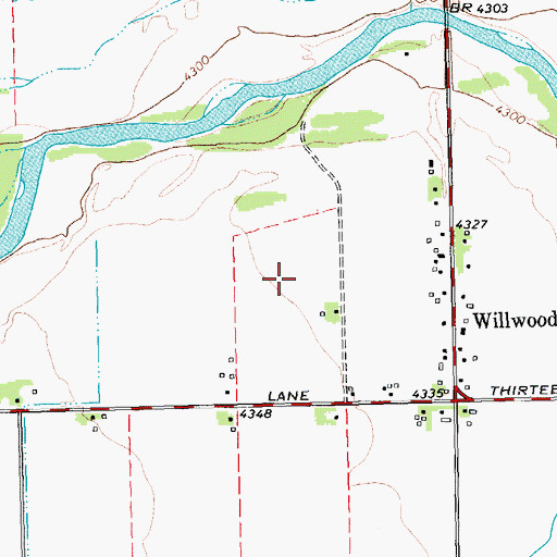 Topographic Map of KPOW-AM (Powell), WY