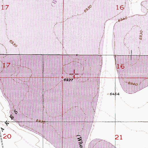 Topographic Map of Wheatland Reservoir Number 3, WY