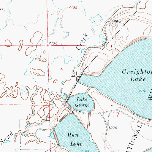 Topographic Map of Hutton Lake, WY