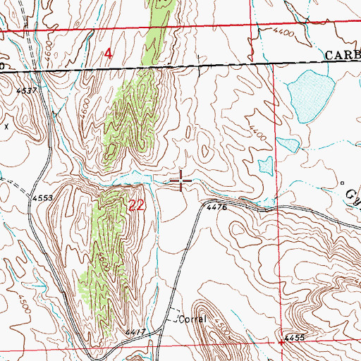 Topographic Map of Gyp Reservoir, WY