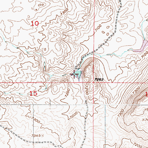 Topographic Map of Iron Mountain Reservoir, WY