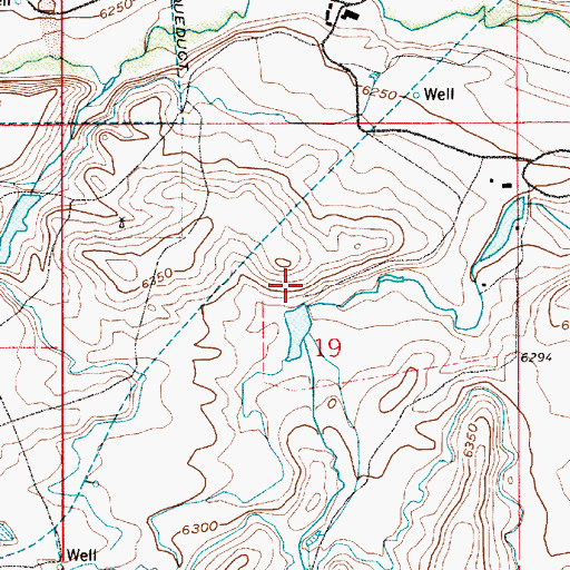 Topographic Map of John W Griffen Dam, WY