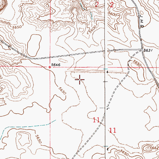 Topographic Map of J H D Reservoir Number 1, WY