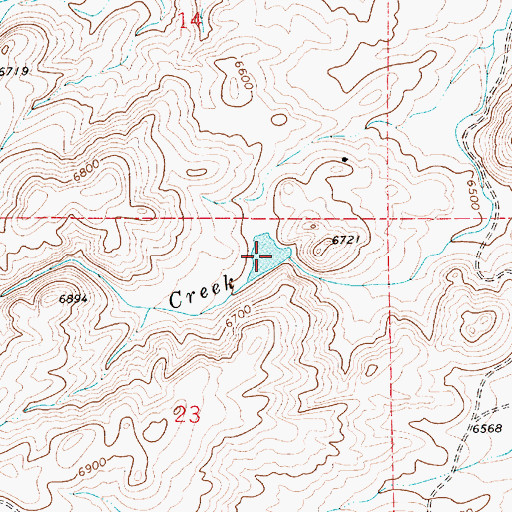 Topographic Map of Clay Number 1 Reservoir, WY
