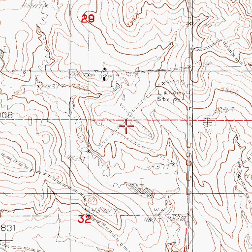 Topographic Map of Ohman Ranch Airport, WY