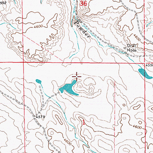 Topographic Map of Madsen Airport, WY