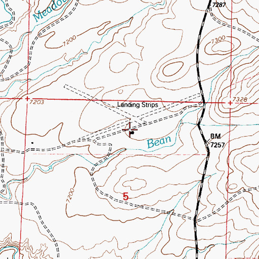 Topographic Map of Robbins Airport, WY