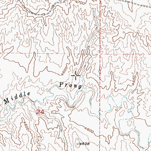 Topographic Map of Iberlin Ranch Airport Nr 1, WY