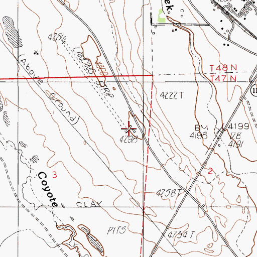 Topographic Map of Upton Municipal Airport, WY